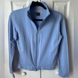 NWOT Vintage Saks Fifth Avenue Folio blue yoga/athletic jacket - size medium